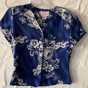 VINTAGE 80’s Pat Argenti Stunning Silk print top!